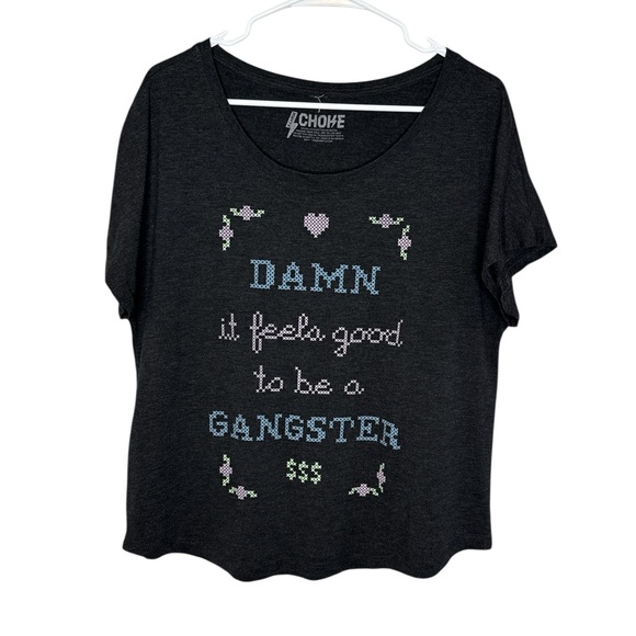 Choke Women's "Damn It Feels Good To Be A Gangster" T-Shirt XL - Picture 1 of 5